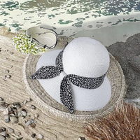 Chapeau de soleil souple pour femme, imprimé léopard, pliable et compressible, avec sangle de menton réglable, idéal pour la plage et la protection UV