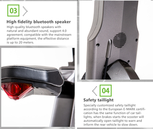 Patinete eléctrico todoterreno plegable para adulto, Scooter con asiento, 45 Km/H, movilidad, 350W, barato, nuevo - Product Image 5