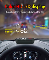 M10 OBD2 Auto Car HUD Display Km/H MPH Head up Display Indicateur de vitesse sur la vitre de la voiture