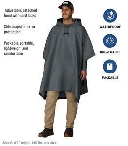 Impermeable Reutilizable con Logotipo Personalizado, Poncho de Lluvia Transpirable, Duradero y Moderno para Adultos, Ideal para <span class=keywords><strong>Viajes</strong></span> - Product Image 3