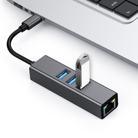 Hub USB 4 Port Berkualitas Tinggi dengan USB 3.0 dan Hub USB Mini Aluminium serta Docking Station & Hub USB untuk Laptop Macbook