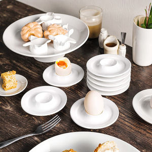 Assiette à coquetier ronde en porcelaine avec base pour <span class=keywords><strong>œuf</strong></span>s durs - Product Image 3