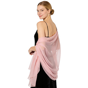 Sciarpa/Stola Elegante in Chiffon Trasparente da <span class=keywords><strong>Donna</strong></span>, Leggera Copertura per <span class=keywords><strong>Spalle</strong></span>, Ideale per Abiti da Sposa, da Sera e Occasioni Formali - Product Image 1