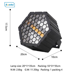 OEM Offre Spéciale 3X50W Golden COB 72pcs 0.5W RGB 3in1 Simple Hexagone LED Rétro DJ Éclairage Commande Vocale Rétro Lumière Pas Cher - Product Image 3