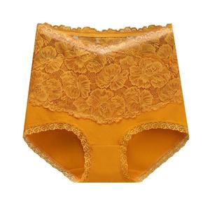 Mutandine da donna a vita alta in cotone ed elastan, sexy, in <span class=keywords><strong>pizzo</strong></span> intrecciato, taglie forti, traspiranti, modellanti e contenitive, OEM - Product Image 3