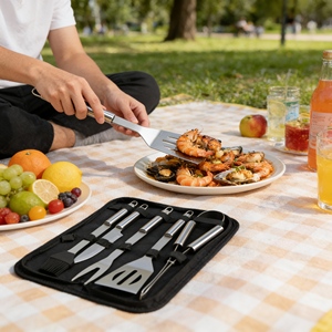Ensemble d'ustensiles de grill de qualité commerciale, résistance industrielle pour la cuisson à fort volume dans les campings - Product Image 3