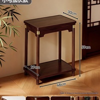 Support de pot de fleurs en bambou de style chinois exclusif pour le commerce extérieur, avec roulettes, stable et résistant, étagère de rangement pour salon