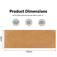 Hochwertige Umweltfreundliche 5mm Kork & Gummi Rutschfeste Faltbare Yogamatte für Pilates Yoga-Training Anpassbare Länge Logo-Option