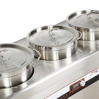 Marmite électrique à induction 5KW en acier inoxydable, température réglable, pour fondue au chocolat, curry, sauces, certifiée CE