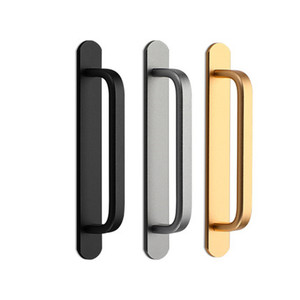 No-Drill Surface Mounted Door Handles Aluminum Alloy Minimalist Design For Room And <b>Sliding</b> Doors Easy Installation - Product Image 1