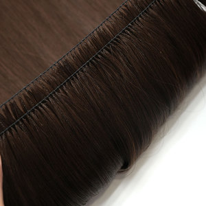 Extensiones de Cabello Humano Tejidas a Mano Lanxun con Plumas Visibles, Plumas Dobles y Línea de Ganchillo para Mujeres Blancas - Product Image 2