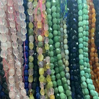 Perles en agate de cristal facetté irrégulier de 15 à 20 mm, perles en vrac, accessoires de bijoux, bricolage, perles à trou vertical, vente en gros