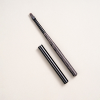 Ensemble de pinceaux professionnels pour ongles en poils synthétiques adaptés aux végétaliens, pinceau ovale plat pour gel 6/9MM, pinceau ultra fin pour détails avec emballage