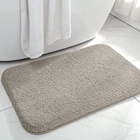 Tapis de salle de bains antidérapant tapis de bain absorbant l'eau en microfibre douce Shaggy tapis de salle de bains lavable en Machine tapis de bain pour salle de bains