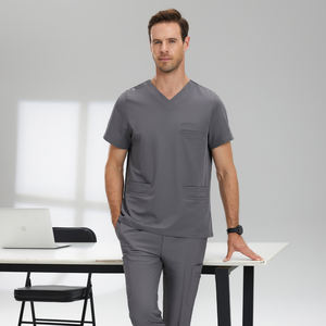 Divisa Medica Sportiva Unisex Stile Jogger da Uomo e Donna - Set Completo Camice e Pantaloni Ospedalieri da Infermiere - Campione Gratuito Saomai FMF Uniform - Product Image 1