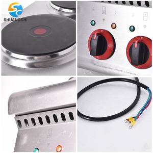 Nouveau Style Commercial Cuisinière Comptoir Électrique 2 <span class=keywords><strong>Plaque</strong></span> Chauffante Cuisinière En Acier Inoxydable Combinaison <span class=keywords><strong>Four</strong></span> Offre Spéciale - Product Image 4