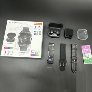 <span class=keywords><strong>Montre</strong></span> connectée WK76 Mate magnétique pour appels, écouteurs, design carré en silicone, bracelet multisports, alertes d'informations, écran HD - Product Image 3