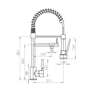 Vòi Nước Nhà bếp kéo phun chì miễn phí linh hoạt vòi dài xử lý Vòi Nước Nhà Bếp - Product Image 4