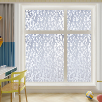 Film adhésif statique 3D RNPT pour fenêtre, imprimé, givré, décoratif, pour la confidentialité, amovible, pour salle de bain, bureau
