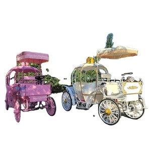 Cenicienta's Fantastic Electric Pumpkin Horse Cart Hermoso transporte de bodas al aire libre para eventos - Product Image 3