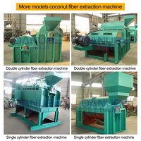 Machine de séparation de la fibre de coco, décortiqueuse de fibres de chanvre et de coco, moteur électrique/diesel, automatique, haute capacité