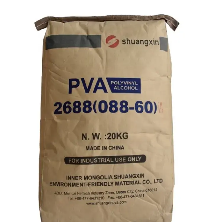 Proveedor de Venta caliente precio barato alcohol polivinílico Pva2488 polvo PVA pegamento 2688 para la industria de la construcción de hormigón
