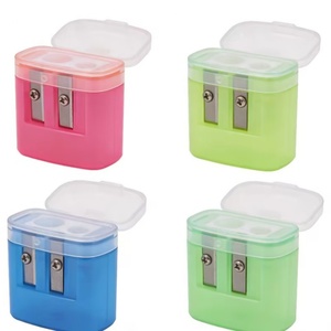 Sacapuntas Geométrico de Plástico Pequeño, Creativo y Promocional, de 2 Orificios, con Contenedor para Estudiantes, Venta al Por Mayor - Product Image 3