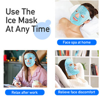 Thérapie chaude et froide Gel perle masque facial complet tissu dos congélateur micro-ondable visage pack de glace