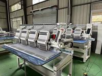 Machine à broder industrielle de haute qualité à 4 têtes, 12 à 15 aiguilles pour casquette/t-shirt/plat, état neuf, vitesse maximale de 1200 tr/min