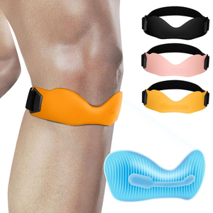 Sangle de genou en silicone avec coussin d'air, protection de l'articulation du genou, couverture pour la course en plein air, le fitness, le basketball, genouillère de soutien à pression - Product Image 1