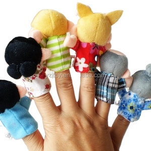 Toptan hikaye yardımcı parmak kuklası tatlı aile peluş parmak kuklası s - Product Image 2