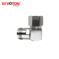 Adaptateur Convertisseur Connecteurs Coaxiaux RF 4.3/10 Mini Din Mâle 90 Degrés vers 4.3-10 Mini Din Femelle