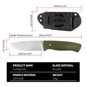 Chất lượng cao G10 xử lý 8cr13 thép balde cắm trại săn bắn sinh tồn cố định lưỡi dao - Product Image 2