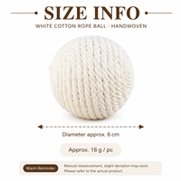 Jouet pour animaux de compagnie en corde de coton solide AROMA, taille 6 cm, résistant aux rayures, pour chiens, oiseaux et chats, vente en gros