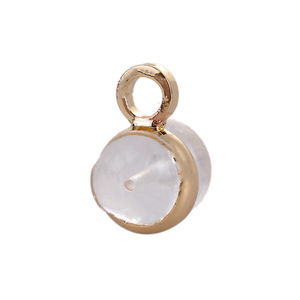 Accessoires pour boucles d'oreilles, clous en métal plaqué or en forme de fleur avec inserts en silicone pour la fabrication de boucles d'oreilles - Product Image 5