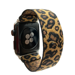 Estampado de leopardo de oro de Nylon elástico de punto Solo lazo correa de reloj <span class=keywords><strong>Apple</strong></span> <span class=keywords><strong>Watch</strong></span> banda <span class=keywords><strong>Apple</strong></span> <span class=keywords><strong>Watch</strong></span> <span class=keywords><strong>Serie</strong></span> <span class=keywords><strong>6</strong></span> - Product Image 1