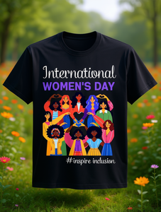 T-shirt per la Giornata internazionale della donna, 100% cotone, girocollo, manica corta, unisex, casual, con stampa, per donne, uomini, famiglia, amici - Product Image 2