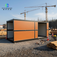 Maisons préfabriquées pliantes à installation rapide et mini-maisons, conception moderne, pour bureaux/entrepôts, durée de vie 40 ans
