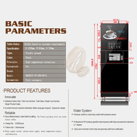 Máquina Expendedora de Café Comercial, Espresso/Cappuccino/Latte, Pantalla Táctil LCD, Monitoreo Remoto, Gestión Basada en la Nube, Múltiples Funciones