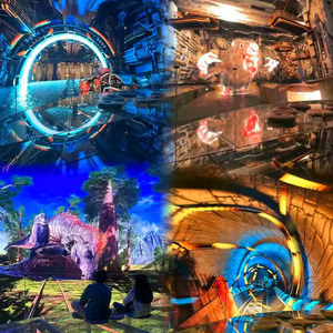 Espace Cinéma Intérieur Immersif à LED Film 8K de 'Monstres de la Montagne et de la Mer' Écran Cinq Voies Thème Métallique pour Aéroport - Product Image 4