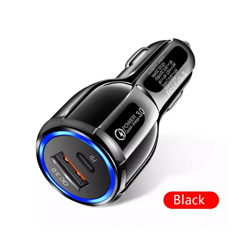 Großhandel Auto USB-Ladegerät Schnell ladung QC3.0 QC2.0 Handy-Ladegerät 2-Port USB-Schnell ladegerät für Telefon lPad