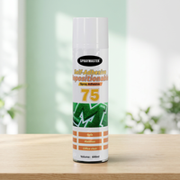 SPRAYMASTER Vente en gros Usine OEM 600ML Adhésif en spray auto-adhésif repositionnable 75 Colle adhésive en spray