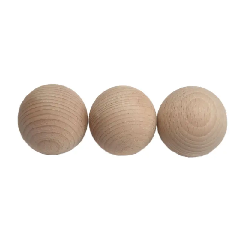 كرات خشبية مستديرة عالية الجودة منخفضة السعر خشبية الكرة الصلبة البتولا الكرة كروية Orbs للحرف اليدوية ومشاريع ديي