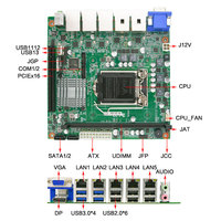Nouvelles cartes mères Mini ITX X86 LGA1151 Intel H110 Chip 6e et 7e génération de processeurs DDR4 monocanal 16 Go SATA Serveur/Industriel