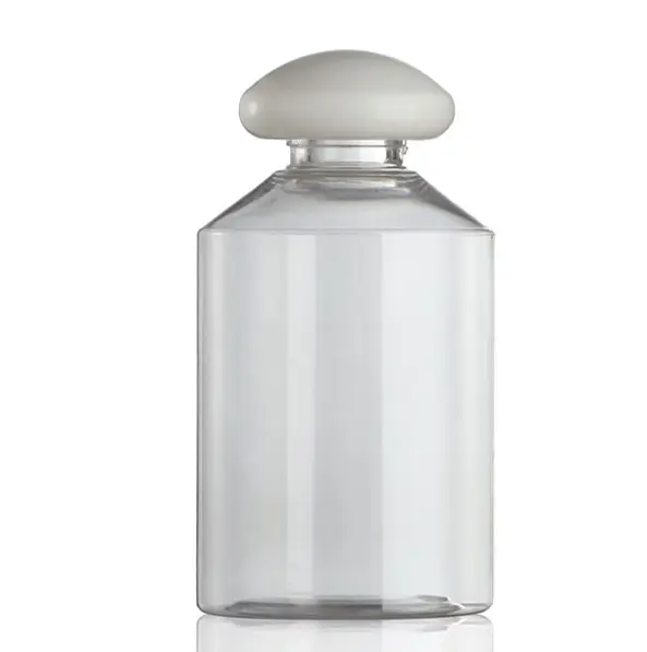 Пустая косметическая бутылка для лосьона с наклонным плечом и закручивающейся крышкой в форме гриба, для домашних животных, под заказ