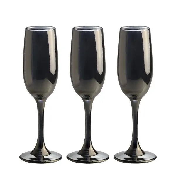 Fornitura del produttore bicchieri da champagne calice nero bicchiere da vino può essere calice di vetro personalizzato