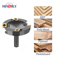 Fraiseuse à bois Miaorui 12.7*76*72L*(2+2)T en or CNC pour le rabotage de surface, le rabotage de plaques, le rabotage de bois, le fraisage