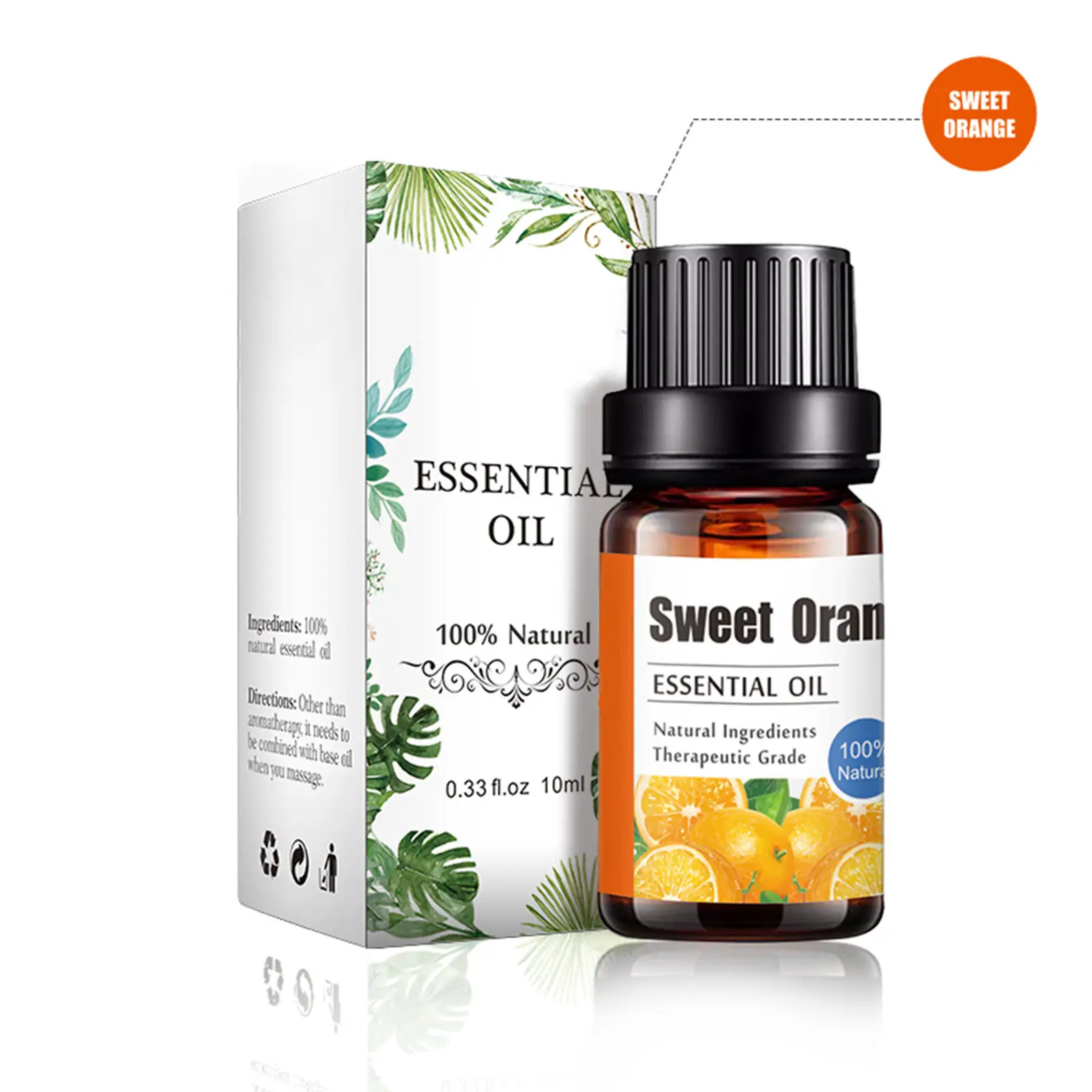 Органические 10 мл натуральный 100% эфирное масло для массажа тела сладкого апельсина/Лаванда ароматерапия эфирное масло розы