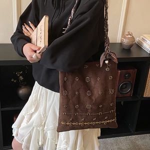 Bolsos <span class=keywords><strong>de</strong></span> Mano <span class=keywords><strong>de</strong></span> Diseñador para Mujer, Bolso <span class=keywords><strong>de</strong></span> <span class=keywords><strong>Playa</strong></span> <span class=keywords><strong>de</strong></span> Gamuza, Bolso <span class=keywords><strong>de</strong></span> Hombro Impermeable, Gran Capacidad, Ligero, Informal, para Estudiantes - Product Image 3