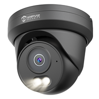 Caméra IP PoE 8MP avec détection humaine, lumière hybride couleur, vision nocturne jusqu'à 20m, micro intégré, IP66, H.265, mini tourelle